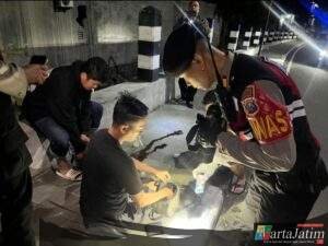 Respon Cepat Atas Keluhan Masyarakat Akan Maraknya Konvoi Kendaraan Pada Malam Hari,Polres Kediri Kota Gelar Patroli Skala Besar