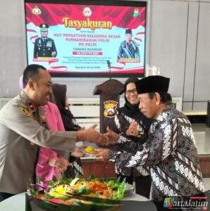 Peringati HUT ke-26, PP Polri Nganjuk Gelar Syukuran dan Pemotongan Tumpeng