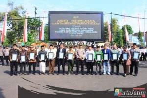 Polres Kediri Kota Apresiasi 62 Personel Berprestasi 13 Mitra Polri Terima Penghargaan atas Dukungan Kamtibmas