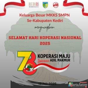 Keluarga Besar MKKS SMPN Se – Kabupaten Kediri Mengucapkan  Selamat Hari Koperasi Nasional Ke-78