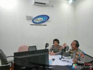 Sosialisasi Operasi Patuh Semeru 2025, Polres Nganjuk Edukasi Warga Lewat Siaran Radio