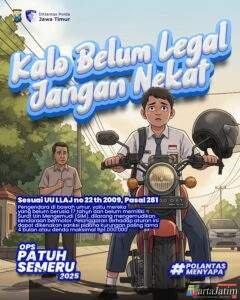 Satlantas Polres Kediri Kota Gencarkan Edukasi Pelanggaran Prioritas Operasi Patuh Semeru 2025