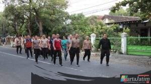 Kapolres Nganjuk Cek Lokasi Pembangunan SPPG Usai Jalan Sehat Pagi