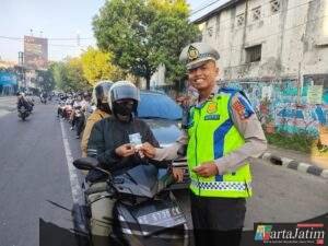 Satlantas Polres Kediri Kota Gelar Sosialisasi Operasi Patuh Semeru 2025