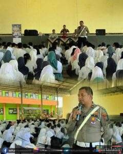 Satlantas Polres Kediri Gandeng Ratusan Pelajar Jadi Agen Tertib Berlalu Lintas