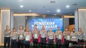 Satlantas Polres Nganjuk Raih 3 Penghargaan Tingkat Polda Jatim dalam ANEV Kamseltibcarlantas 2025