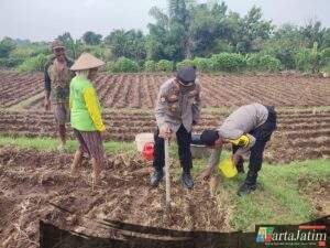 Bhabinkamtibmas Sukomoro Dukung Ketahanan Pangan, Kawal Pemanfaatan Lahan Pekarangan Warga