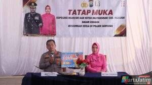 Kuatkan Moral Personel, Kapolres Nganjuk Tinjau Langsung Kinerja Polsek Sawahan
