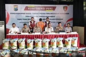Polisi Berhasil Ungkap Beras Oplosan Sehari Produksi 14 Ton Pemilik Pabrik di Sidoarjo Jadi Tersangka