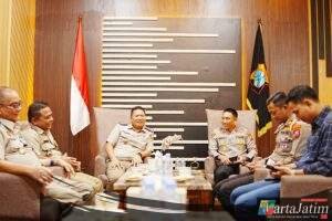 Silaturahmi BPN Kabupaten Kediri dengan Polres Kediri Kota Pererat Sinergi Jaga Kondusifitas