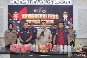 Satreskrim Polres Kediri Tetapkan Satu Tersangka Atas Dugaan Keracunan Miras Yang Tewaskan 3 Orang