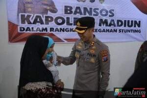 Peduli Stunting, Kapolres Madiun Salurkan Bansos untuk Masyarakat