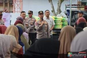 Jaga Stabilitas Harga, Polres Trenggalek Gandeng Bulog Gelar Pasar Beras Murah