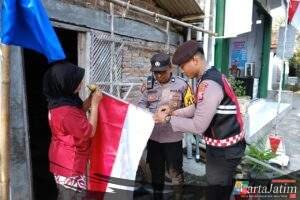 Semarak HUT RI ke-80, Polres Kediri Ajak Masyarakat Kibarkan Merah Putih