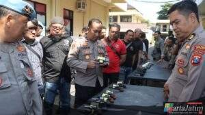 Cegah Penyalahgunaan, Polres Nganjuk Perketat Pemeriksaan Senjata Api