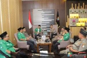 Kapolres Kediri Kota Menerima Kunjungan Silaturahmi PC GP Ansor Kota Kediri dan Kab. Kediri