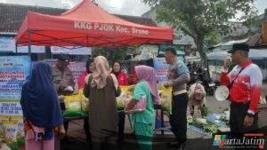 Kolaborasi Polisi dan Bulog Gelontorkan 108 Ton Beras Murah di Banyuwangi