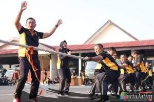Gebyar Lomba Semarak Kemerdekaan di Polres Kediri Berlangsung Penuh Kebersamaan dan Kemeriahan