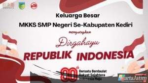 Keluarga Besar MKKS SMPN Se-Kabupaten Kediri Ucapkan Selamat HUT RI ke-80