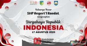 Keluarga Besar SMPN 1 Kandat Ucapkan Selamat HUT RI Ke-80