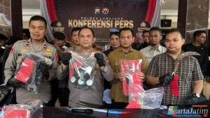 Polres Lumajang Amankan Dua Tersangka Pencurian 91 Unit Meteran Air Milik Perumdam Tirta Mahameru