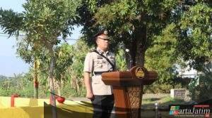 Polres Nganjuk Gelar Upacara Hari Juang Polri di Monumen Perjuangan Ngadiboyo