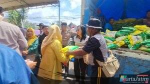 Hari Juang Polri, Polres Malang Salurkan 15 Ton Beras Lewat Gerakan Pangan Murah