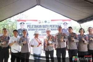 Polres Kediri Kota Gelar Peletakan Batu Pertama SPPG di Kelurhan Semampir