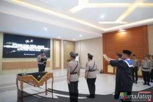 Rotasi Jabatan, Polres Kediri Gelar Sertijab Dua Kapolsek