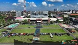 Polda Jawa Timur Gelar Apel dan Doa Bersama Forkopimda dan Puluhan Ormas Untuk Jogo Jatim