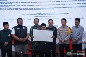 Kapolres Kediri Kota Gelar Silaturahmi Kamtibmas Forkopimda dan Ketua Perguruan Pencak Silat di Mapolres Kediri Kota
