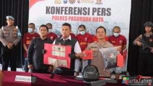 Polres Pasuruan Kota Berhasil Amankan 6 Tersangka Komplotan Curanmor yang Beraksi di 16 TKP