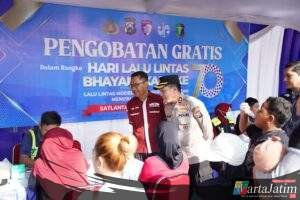 Sambut Hari Lalu Lintas Bhayangkara ke-70, Polres Bojonegoro Gelar Pasar Murah dan Donor Darah