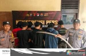 Polres Pelabuhan Tanjungperak Amankan Remaja Kelompok Gangster SSTB dan All Star Terlibat Bentrokan di Kalilom Lor Surabaya