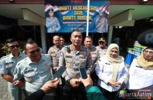 Sambut Hari Lalu Lintas Bhayangkara ke 70, Ditlantas Polda Jatim Gelar Baksos dan Bakkes