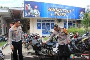 Respon Pengaduan Masyarakat Polres Tuban Amankan 65 Unit Motor Tidak Sesuai Spektek