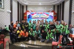 Donor Darah Sambut HUT Lalu Lintas Bhayangkara ke-70 dimeriahkan oleh Ojek Online