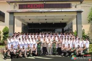 Penuh Kebanggaan, Kapolres Kediri Apresiasi Paskibraka Kabupaten Kediri