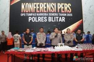 Operasi Tumpas Narkoba 2025 :Polres Blitar Amankan 13 Tersangka