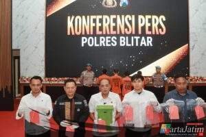 Polres Blitar Berhasil Ungkap Kasus Pencurian 4 Tersangka Diamankan
