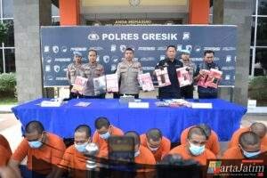 Operasi Tumpas Narkoba Semeru 2025 Polres Gresik Berhasil Ungkap 16 Kasus Amankan 20 Tersangka