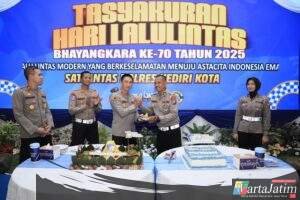 Polres Kediri Kota Gelar Tasyakuran Hari Lalu Lintas Bhayangkara ke-70