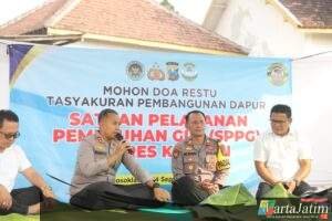 Kapolres Kediri Letakkan Batu Pertama Pembangunan SPPG di Plosoklaten