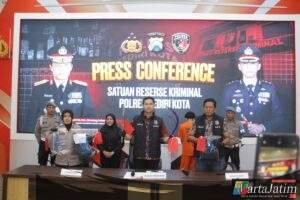Polres Kediri Kota Ungkap Kasus Kekerasan Hingga Pembacokan, Lima Orang Ditetapkan Tersangka