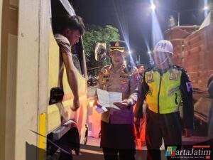 Dipimpin Kabag Ops, Polres Kediri Kota Gelar KRYD di Jalan Ahmad Yani