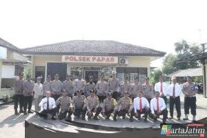 Kapolres Kediri Tekankan Semangat dan Nilai Kebaikan Saat Pimpin Apel di Polsek Papar