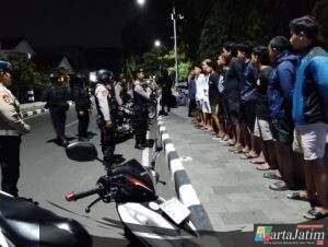 Patroli Skala Besar Masuk Hari Ke – 6,Polres Kediri Kota Tekankan Edukasi Himbauan Kamtibmas Ajak Masyarakat Hindari Provokasi