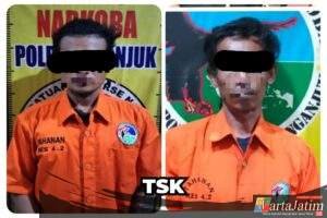 Polres Nganjuk Berhasil Ungkap Kasus Narkoba Dua Tersangka Pengedar Sabu Diamankan