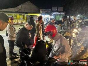Cegah Balap Liar dan Kriminalitas, Polres Kediri Gelar KRYD di Sejumlah Titik Rawan
