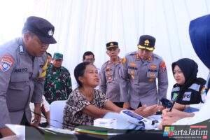 Polres Ngawi Gelar Bakti Kesehatan Gratis Warga Padas : Terima kasih Pak Polisi